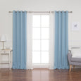 uMIXm Tulle & Bronze Grommet Blackout Curtains