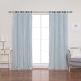 uMIXm Tulle & Bronze Grommet Blackout Curtains