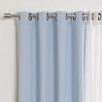 uMIXm Tulle & Bronze Grommet Blackout Curtains