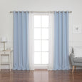 uMIXm Tulle & Bronze Grommet Blackout Curtains