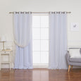 uMIXm Tulle & Bronze Grommet Blackout Curtains