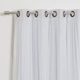 uMIXm Tulle & Bronze Grommet Blackout Curtains