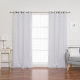 uMIXm Tulle & Bronze Grommet Blackout Curtains