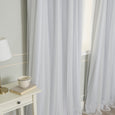 uMIXm Tulle & Bronze Grommet Blackout Curtains