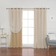 uMIXm Tulle & Bronze Grommet Blackout Curtains