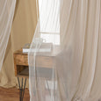 uMIXm Tulle & Bronze Grommet Blackout Curtains