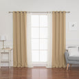 uMIXm Tulle & Bronze Grommet Blackout Curtains