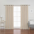 uMIXm Tulle & Bronze Grommet Blackout Curtains