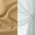 uMIXm Tulle & Bronze Grommet Blackout Curtains