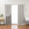 uMIXm Sheer Triangle & Plaid Room Darkening Curtains