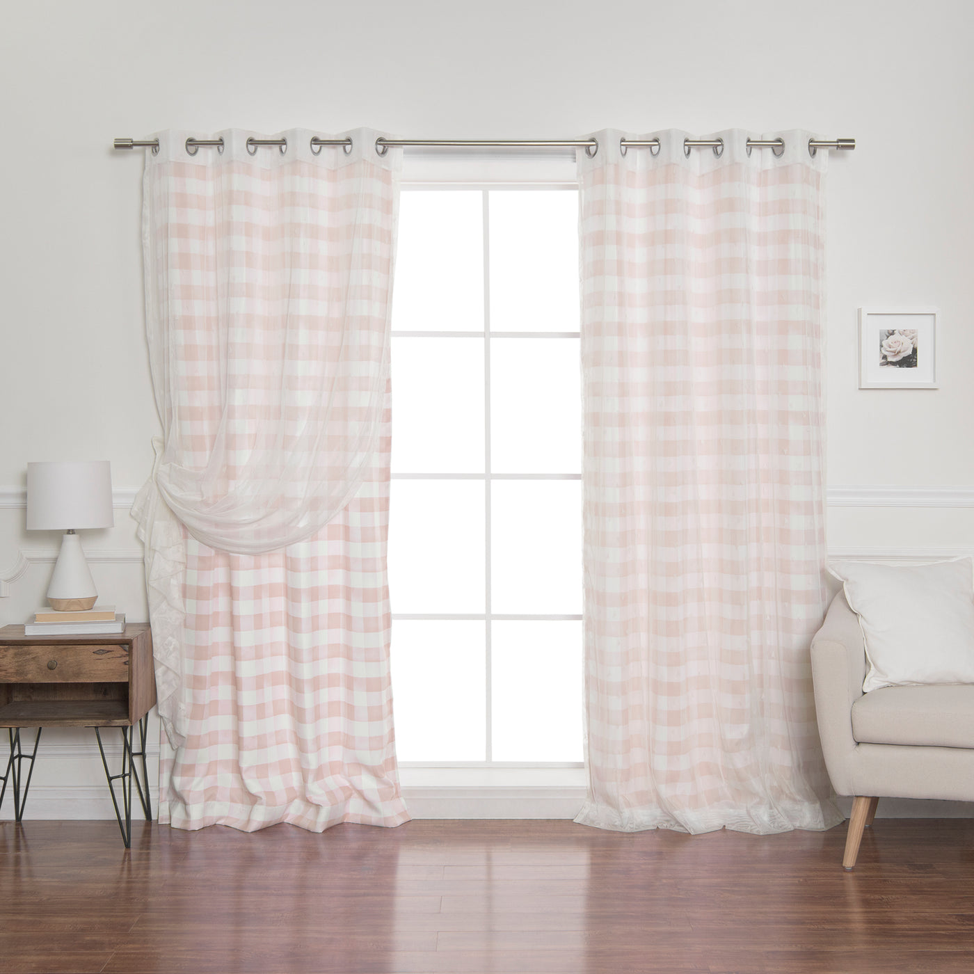 uMIXm Sheer Triangle & Watercolor Check Curtains