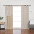 uMIXm Tulle & Silver Grommet Blackout Curtains