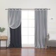 uMIXm Tulle & Silver Grommet Blackout Curtains