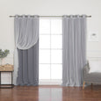 uMIXm Tulle & Silver Grommet Blackout Curtains