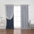 uMIXm Tulle & Silver Grommet Blackout Curtains