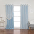 uMIXm Tulle & Silver Grommet Blackout Curtains