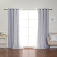 Mix & Match Tulle & Linen-Look Grommet Blackout Curtains