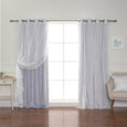 Mix & Match Tulle & Linen-Look Grommet Blackout Curtains