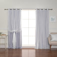 Mix & Match Tulle & Linen-Look Grommet Blackout Curtains