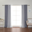 Mix & Match Tulle & Linen-Look Grommet Blackout Curtains