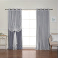 Mix & Match Tulle & Linen-Look Grommet Blackout Curtains