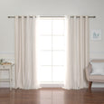 Mix & Match Tulle & Linen-Look Grommet Blackout Curtains