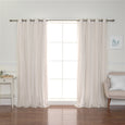 Mix & Match Tulle & Linen-Look Grommet Blackout Curtains