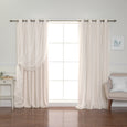 Mix & Match Tulle & Linen-Look Grommet Blackout Curtains
