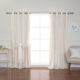 Mix & Match Tulle & Linen-Look Grommet Blackout Curtains