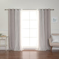 Mix & Match Tulle & Linen-Look Grommet Blackout Curtains