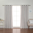 Mix & Match Tulle & Linen-Look Grommet Blackout Curtains