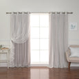 Mix & Match Tulle & Linen-Look Grommet Blackout Curtains