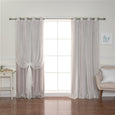 Mix & Match Tulle & Linen-Look Grommet Blackout Curtains
