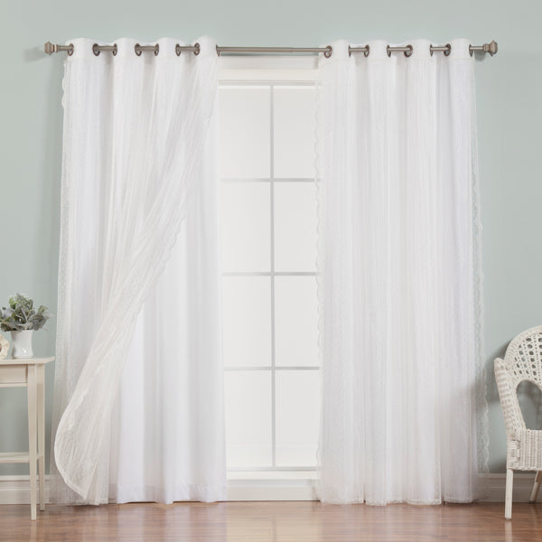 uMIXm Dot Lace & Nordic White Curtains