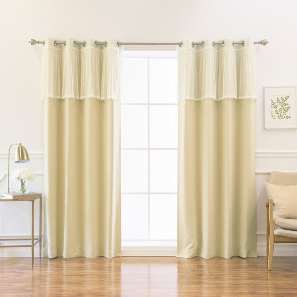 uMIXm Sheer Dot Valance & Blackout Curtains