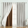 uMIXm Wide Dot Lace & Blackout Curtains