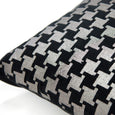 Metallic Houndstooth Velvet Pillow Cover