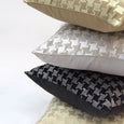 Metallic Houndstooth Velvet Pillow Cover