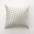 Metallic Houndstooth Velvet Pillow Cover