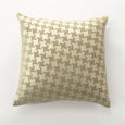 Metallic Houndstooth Velvet Pillow Cover
