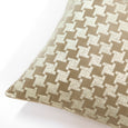 Metallic Houndstooth Velvet Pillow Cover