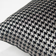 Small Metallic Houndstooth Velvet Pillow Cover