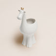 White & Gold Ceramic Giraffe Planter