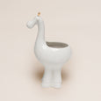 White & Gold Ceramic Giraffe Planter