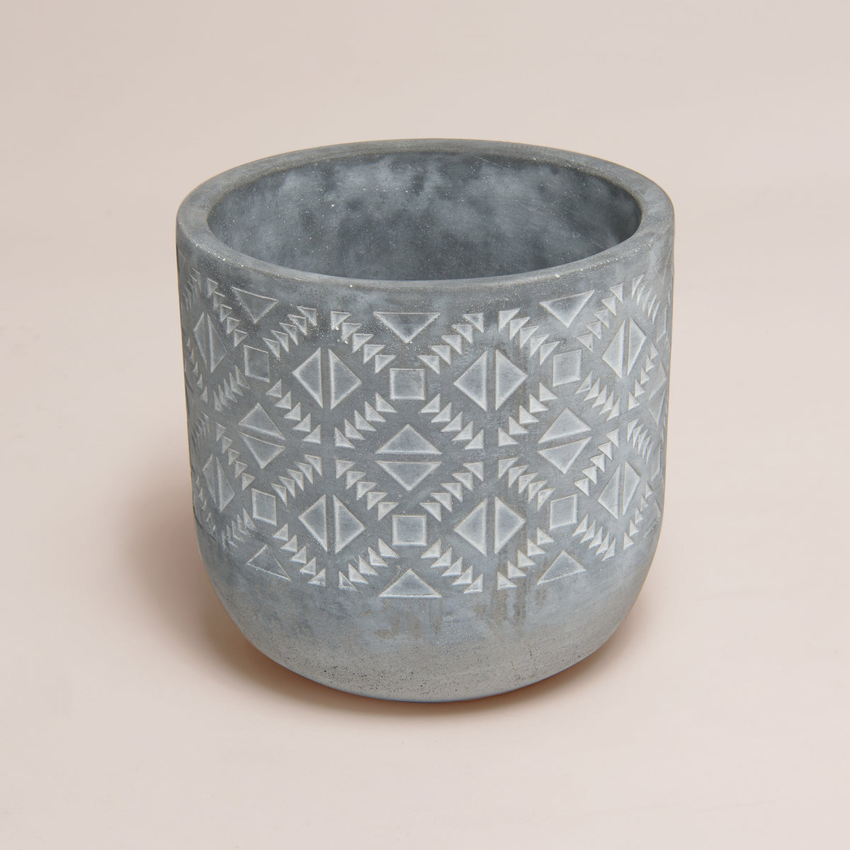 Diamond Pattern Cement Planter