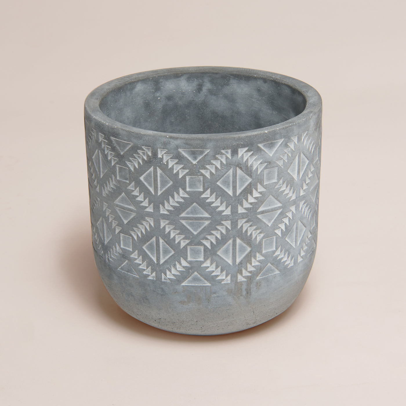Diamond Pattern Cement Planter