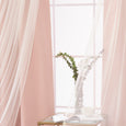 Tulle Overlay Blackout Curtains