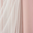 Tulle Overlay Blackout Curtains