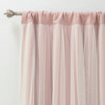 Tulle Overlay Blackout Curtains