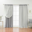 Tulle Overlay Blackout Curtains